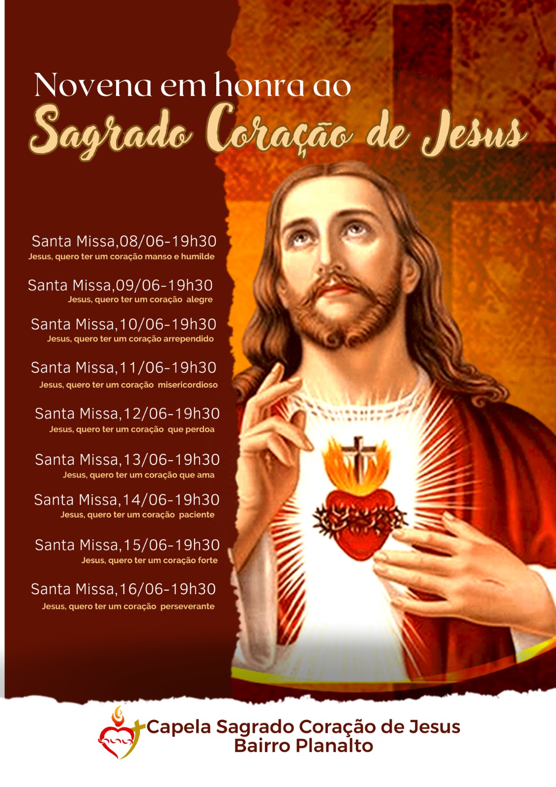 Novena Em Honra Ao Sagrado Cora O De Jesus Par Quia Nossa Senhora De